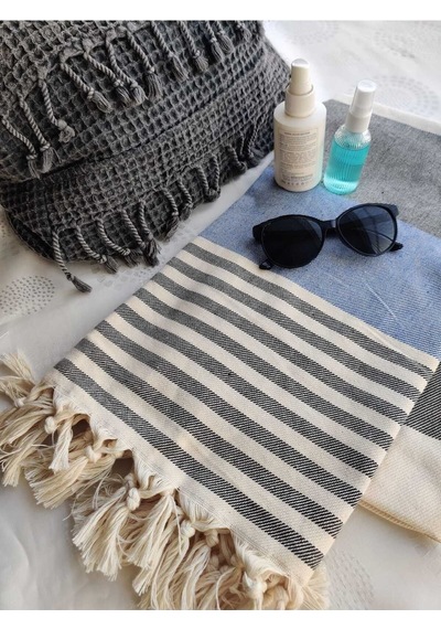 %100 Pamuk Banyo Havlusu, Peştemal, Hamam, Plaj Havlusu 100cm X 180cm Mavi