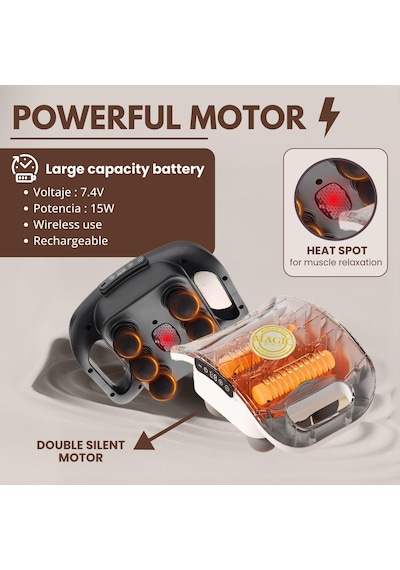 6 Başlıklı Elektrikli Masaj Aletleri. 9 Seviyeli Ve 9 Modlu Kas Masaj Tabancası. Sırt, Bacaklar, Uyluklar, Karın İçin Masaj Yastığı... Rahatlama İçin Masaj Aleti.