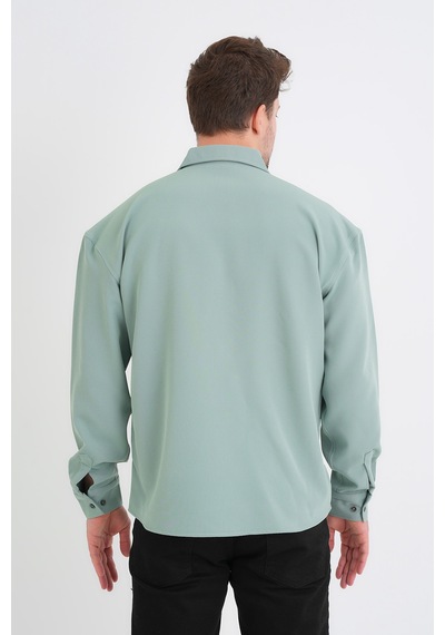 Redline Base Oversize Yumuşak Teri Emen Kolay Ütü Nefes Alan Erkek Gömlek Mint Redline Base Oversize Yumuşak Teri Emen Kolay Ütü Nefes Alan Erkek Gömlek Mint