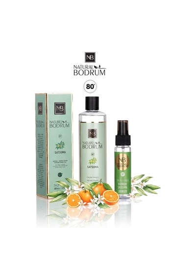 Satsuma Kolonya İkili Set 400 Ml Dökmeli + 60 Ml Sprey Cep Boy %80 Alkollü