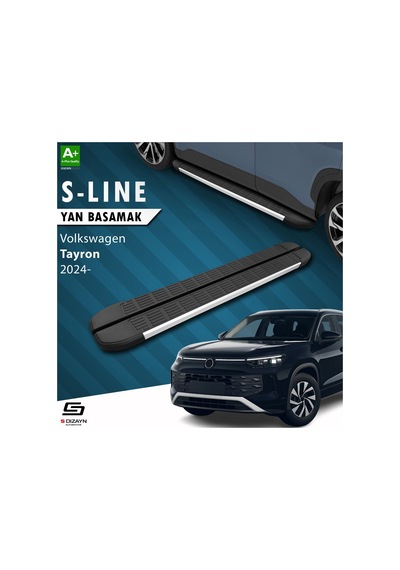 S-dizayn Volkswagen Tayron 2 S-line Aluminyum Yan Basamak 193 Cm 2024 Üzeri A+ Kalite