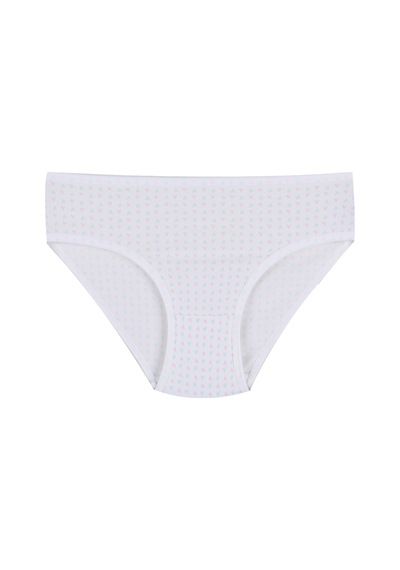Koza İç Giyim Kız Çocuk 6'lı Desenli Slip 1050-01 Pembe - Beyaz