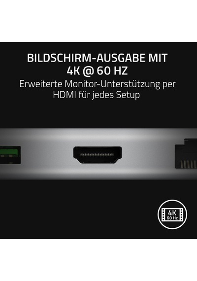 Razer Usb-c Bağlantı İstasyonu - Hdmı, Gigabit Ethernet, 3,5 Mm Ses Bağlantı Noktası, Usb-a Ve -c İle 11 Bağlantı Noktası, Windows Ve Mac İle Uyumlu 4k Ekran Çıkışı, 7.1 Surround Ses Mercury Razer Usb-c Bağlantı İstasyonu - Hdmı, Gigabit Ethernet, 3,5 Mm Ses Bağlantı Noktası, Usb-a Ve -c İle 11 Bağlantı Noktası, Windows Ve Mac İle Uyumlu 4k Ekran Çıkışı, 7.1 Surround Ses Mercury