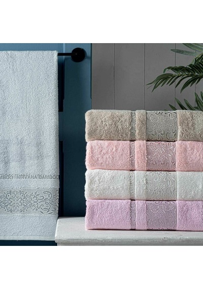 Maxstyle Nirvana Bamboo Gri Havlu 70x140 Cm Çok Renkli