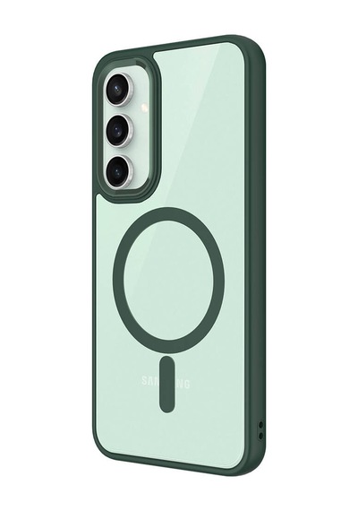 Galaxy Uyumlu S23 Fe Kılıf Magsafe Şeffaf Arka Yüz Kamera Yükseltili Silikon Pazarplus Pembe Açık
