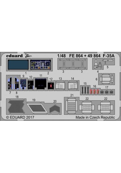 Eduard 49864 1/48 Ölçek, F-35a For Meng Maket Detay Seti