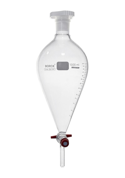 Borox Cam Ayırma Hunisi 1000 Ml - Armudi Tip