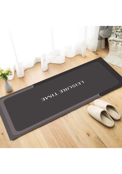 Dijital Kaymaz Yıkanabilir Mutfak Banyo Salon Paspas Halısı Trend Modern Al4002 Kahve