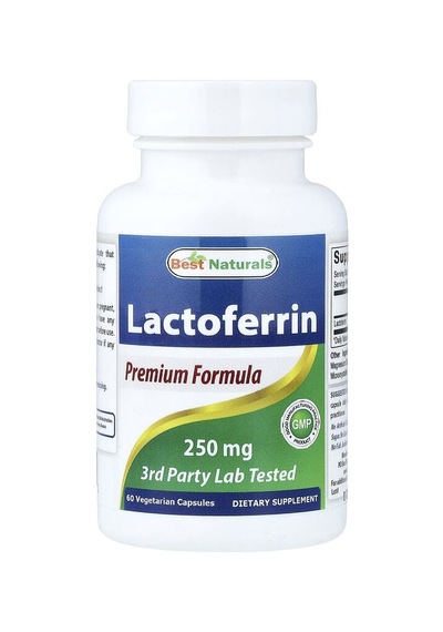 Best Naturals, Lactoferrin, 250 Mg, 60 Vegetarian Capsules