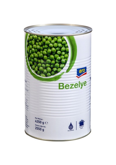 Aro Bezelye Konserve 4,25 Kg - Önceden Haşlanmış Pratik Kullanım Tarı