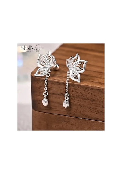 Silverbella Kelebekli 925 Ayar Gümüş Küpe Sevgililer Günü ,annenize Verilecek En Güzel Hediyes Sw-svb01, One Size Metalik Silverbella Kelebekli 925 Ayar Gümüş Küpe Sevgililer Günü ,annenize Verilecek En Güzel Hediyes Sw-svb01, One Size Metalik