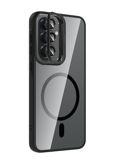 Gpack Samsung Galaxy Uyumlu A37 Kılıf Etro Standlı Araç Tutucu Özellikli Kamera Lens Koruyucu  Siyah