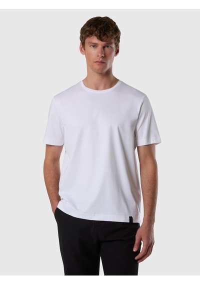 North Sails Kısa Kollu Bisiklet Yaka Pamuklu Erkek T-shirt-33475 Beyaz