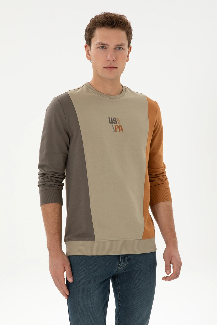 U.s. Polo Assn. Erkek Açık Haki Sweatshirt 50316379-vr183 Acık Hakı