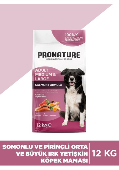 Derma Shine Somonlu Ve Pirinçli Yetişkin Köpek Maması 12 Kg