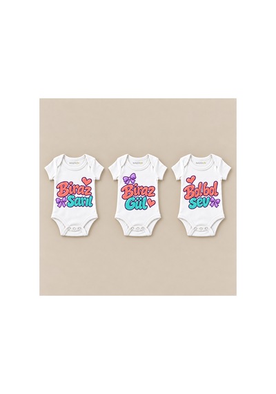 Babylimon Neşe Reçetesi Üçlü Beyaz Kısa Kollu Bebek Zıbın Seti Beyaz - 930083964 Beyaz