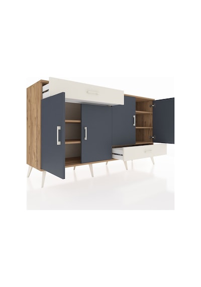 Hyperion Konsol 5 Raflı 2 Çekmeceli 4 Kapaklı 176x44x99 Çam-antra Çam-antrasit/aytaşı Hyperion Konsol 5 Raflı 2 Çekmeceli 4 Kapaklı 176x44x99 Çam-antra Çam-antrasit/aytaşı