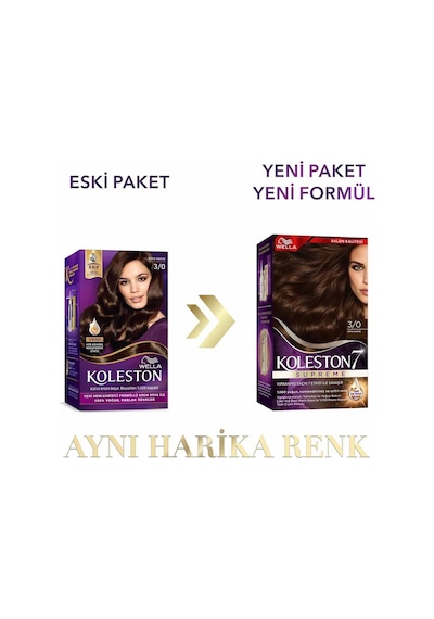 Koleston Supreme Kit Saç Boyası 3/0 Koyu Kahve