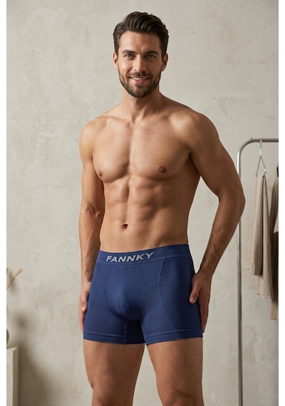 Fit Women Erkek Casual Comfort Günlük Lacivert Boxer