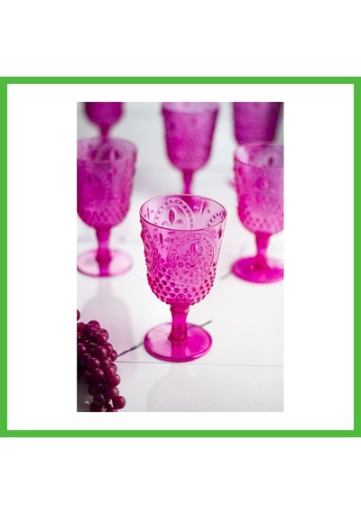 Vaveni Akrilik Pembe Tekli Kadeh & Su Meşrubat Kahve Yanı Bardağı 450 Ml Cam Değildir Arz