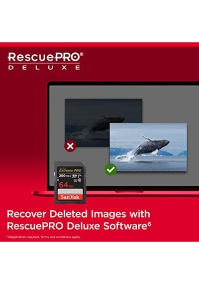 Extreme Pro Sdxc Uhs-ı Hafıza Kartı 64 Gb V30, Aktarım Hızı 200 Mb/sn, U3, 4k Uhd Videolar, Sandisk Quickflow Tekn