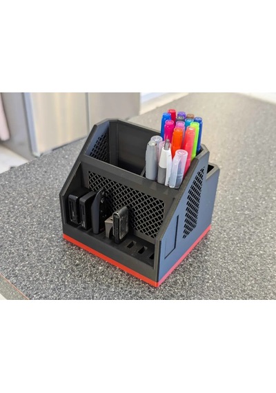 Masaüstü Usb Yuvalı Kalemlik Siyah