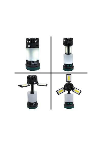 Rox 0218 Şarjlı Çok Fonksiyonlu Fanlı Outdoor Kamp Feneri 350 Lümen
