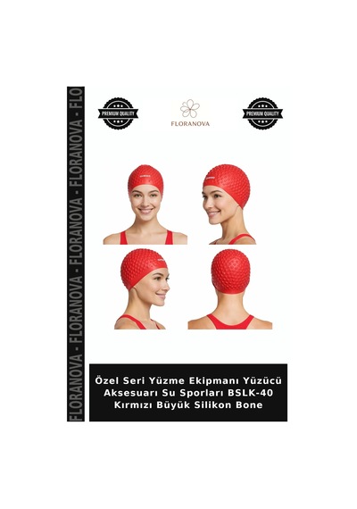 Özel Seri Yüzme Ekipmanı Yüzücü Aksesuarı Su Sporları Bslk-40 Kırmızı Büyük Silikon Bone
