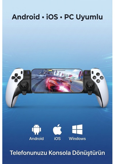 S5 Mobil Oyun Kolu & Gamepad Dönüştürücü Android Apple Uyumlu iOs Pc Type c Bağlantı Titreşimli
