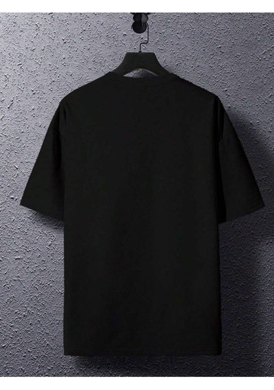 New York 1513 T-shirt - Siyah Baskılı Oversize Bisiklet Yaka Kısa Kol Tişört Siyah