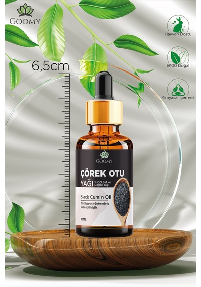 Goomy Soğuk Sıkım Çörek Otu Yağı %100 Doğal Bitkisel Uçucu Yağ Black Cumin Oil 10ml 10 ML