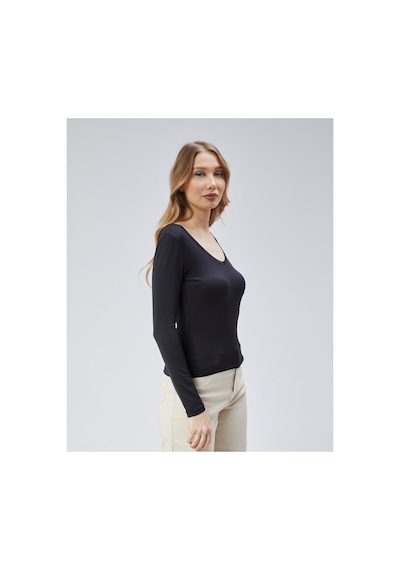 Virago Soft Touch V Yaka Uzun Kol Bluz/body Siyah - 686786237 Siyah - 686786237 Siyah