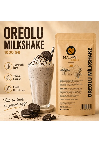 Malawı Coffee Oreolu Milkshake 1000gr 1 KG
