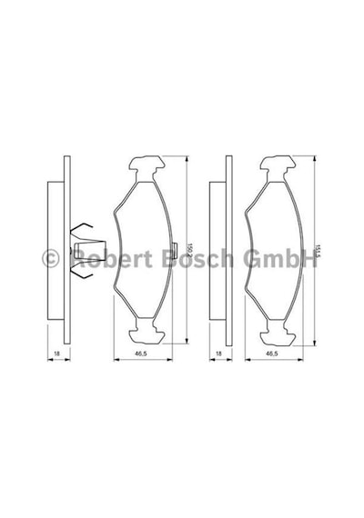 BOSCH 986424462 Fren Balatası Ön Fiesta IV 95- Puma 97- Cougar 98-