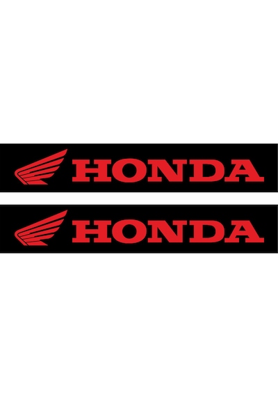 Honda Motorcu Boru Sticker Set Kırmızı