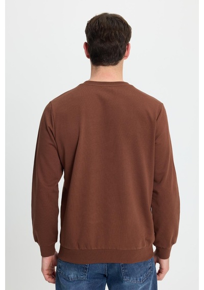 Tudors Erkek Relax Fit Rahat Kesim %100 Pamuk 2 İplik Bisiklet Yaka Kahverengi Sweatshirt-41519 Kahverengi Tudors Erkek Relax Fit Rahat Kesim %100 Pamuk 2 İplik Bisiklet Yaka Kahverengi Sweatshirt-41519 Kahverengi