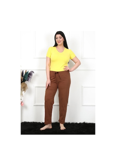 Akbeniz Kadın Pamuklu Büyük Beden Alt Pijama 27476-kahve Kahverengi Akbeniz Kadın Pamuklu Büyük Beden Alt Pijama 27476-kahve Kahverengi