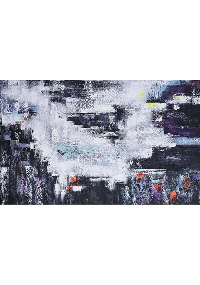 Soyut Büyük Boy El Yapımı Yağlı Boya Tablo 135x89cm