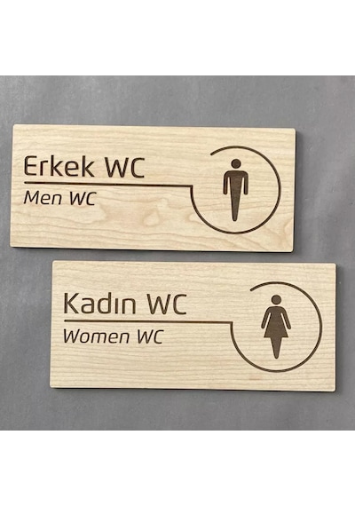 Meşe Serisi Natural WC Yönlendirme Seti