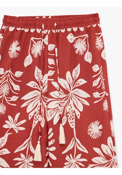 Koton Viskon Salda Kumaş Cepli Floral Desenli Bol Paça Pantolon Kiremit Desenli 6sak40151ew Kdm Koton Viskon Salda Kumaş Cepli Floral Desenli Bol Paça Pantolon Kiremit Desenli 6sak40151ew Kdm