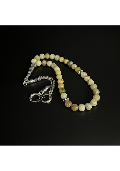 Yıldız Doğal Taş Sarı Opal 8mm 33lük Doğal Taş Tesbih