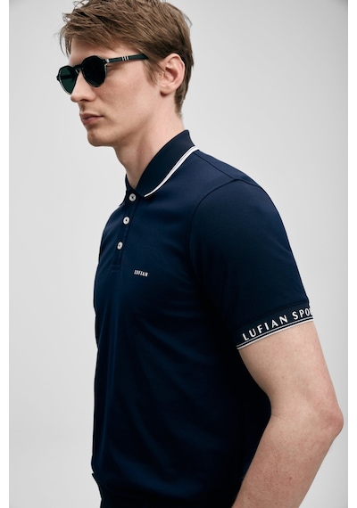 Lufian Hold Erkek Polo T-shirt 111040251 Lacivert