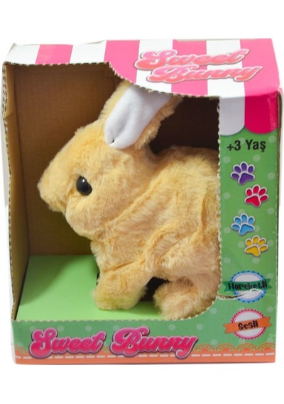 40098 Tavşan Peluş Pilli-Aya Toys