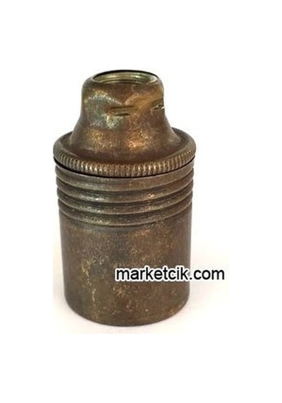 Marketcik Dekoratif E14 Düz Eskitme Metal Duy