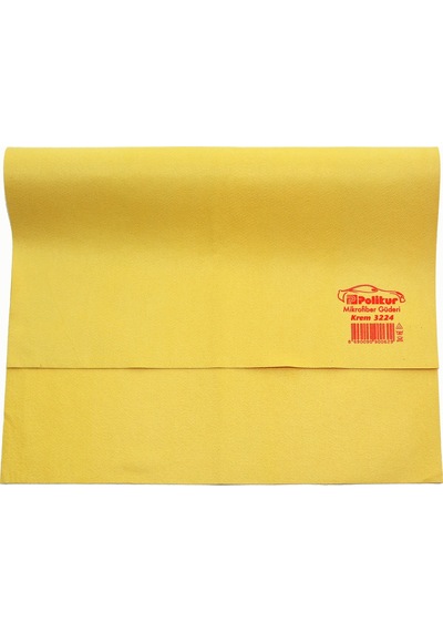 Polikur 3224 Mikrofiber Güderi Krem Oto Kurulama Bezi 50X70 Cm. 1 Adet