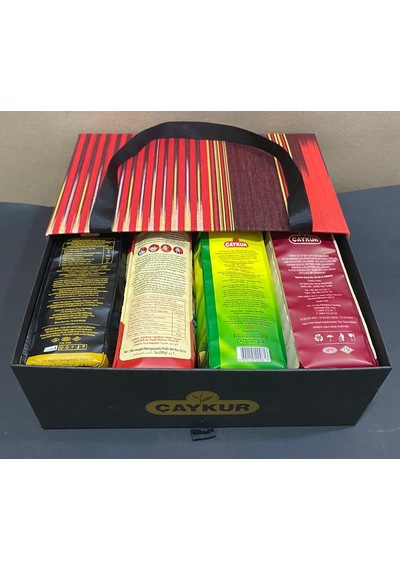 Çaykur Keşan Kumaş Kaplı Kutuda Hediyelik Çaylar Seti 4 x 200 G