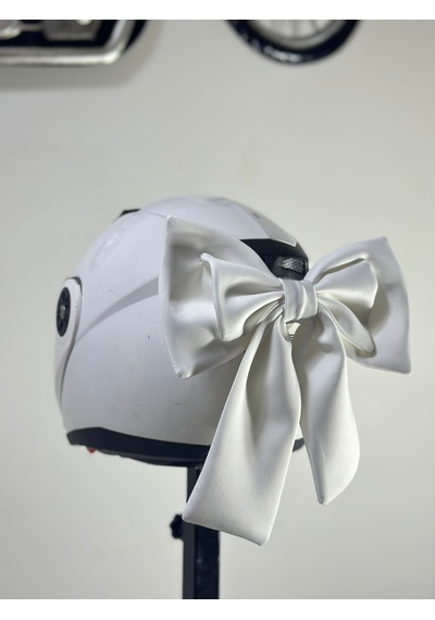 Motor & Motosiklet Beyaz Çift Fiyonk Kask Aksesuarı Kask Dış Aksesuar Diğer