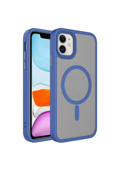 Apple Uyumlu iPhone 11 Kılıf Mat Arka Yüzey Wireless Şarj Özellikli Zore Flet M-safe Kapak