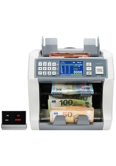 Baove Gb9200 Pro Mix Çift Katlı Karışık Para Sayma Makinesi - 20 Ülke Parası - Yazıcılı - Çift Ekranlı