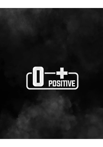 0+ Pozitif Kan Grubu Araba Motorsiklet Etiket Sticker 14cm Beyaz Renk